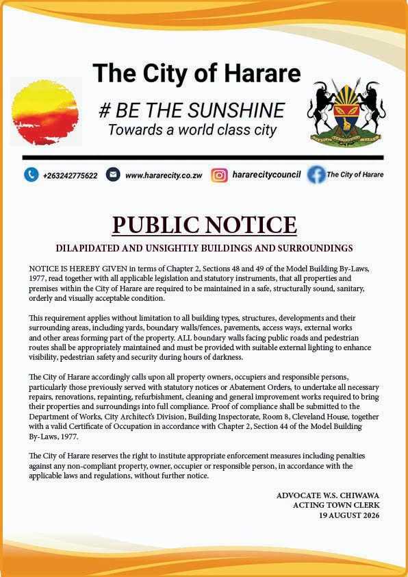 PUBLIC NOTICE: DELIPIDATED AND UNSIGHTLY BUILDINGS AMD SURROUNDINGS